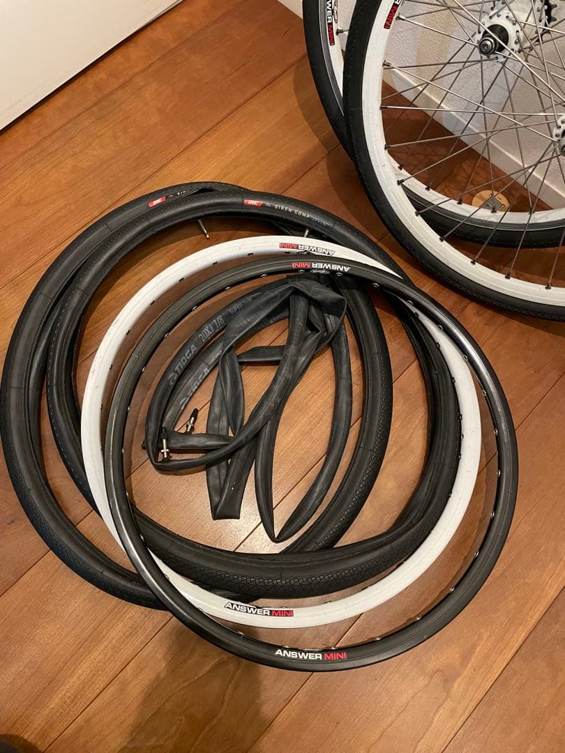 BMXホイールセット ANSWERアルミハブ キッズ 子供用 ホワイト