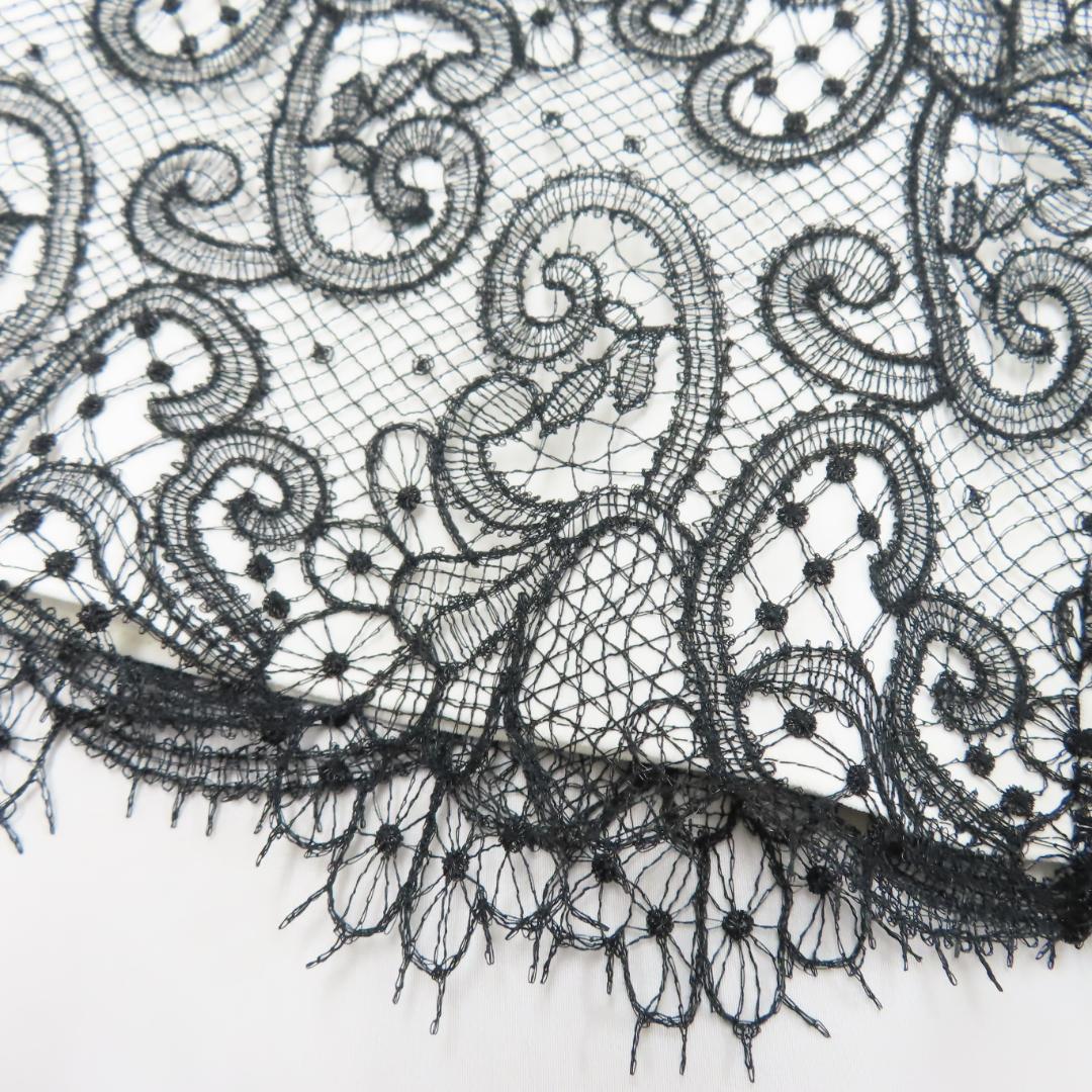 新品 25AW ADORE バイカラー レース ライトジョーゼットブラウス 38