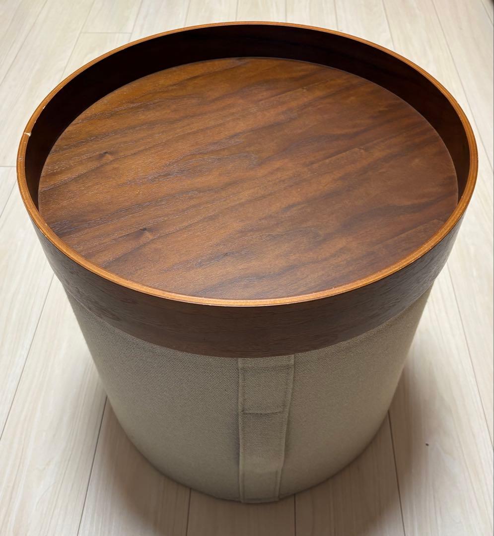 直接渡し値引有ACTUS DRUMS POUF ベージュ 直径・高さ45cm