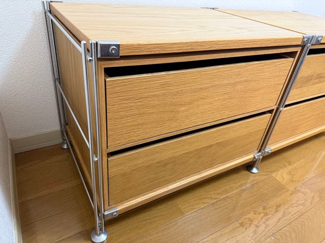お値下げ中⭐️無印良品☆ステンレスユニットシェルフ☆テレビボード☆木製収納ケース