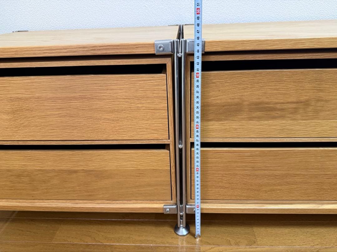 お値下げ中⭐️無印良品☆ステンレスユニットシェルフ☆テレビボード☆木製収納ケース