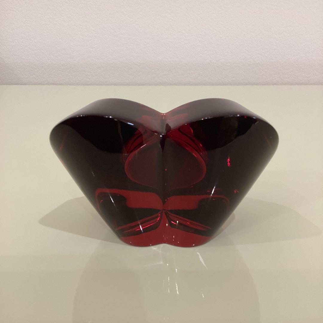 Baccarat バカラ　ハート　置時計　インテリア