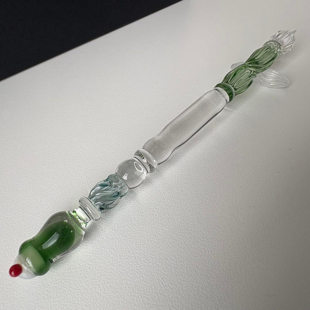 paraglass 恋するガラスペン クリームソーダ グリーンガラスペン 緑