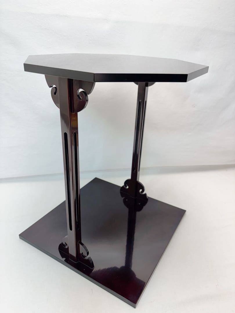 ほぼ未使用 茶道具 雅也作 溜塗寿棚 淡々斎好写 水指棚 共箱