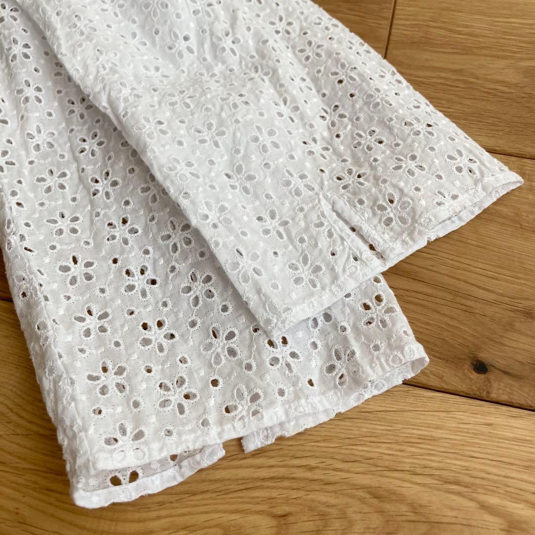 ラルフローレン ブラックレーベル 花柄 レース 開襟シャツ ジャケット 17 白