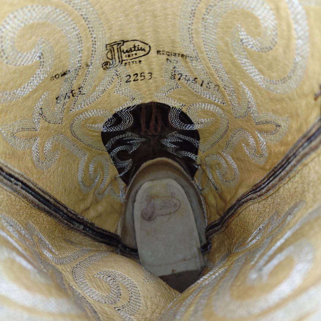 JUSTIN ウェスタンブーツ　サイズ8 1/2 　レザー　茶色　メンズ