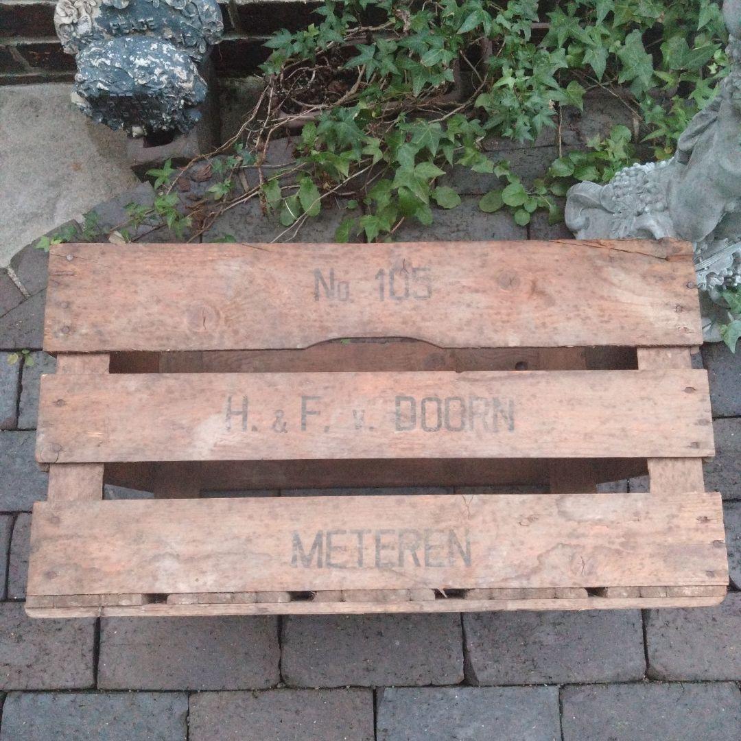 稀少 オランダ古物 苗物用 野菜用 古いベジタブルウッドボックス ヴィンテージ