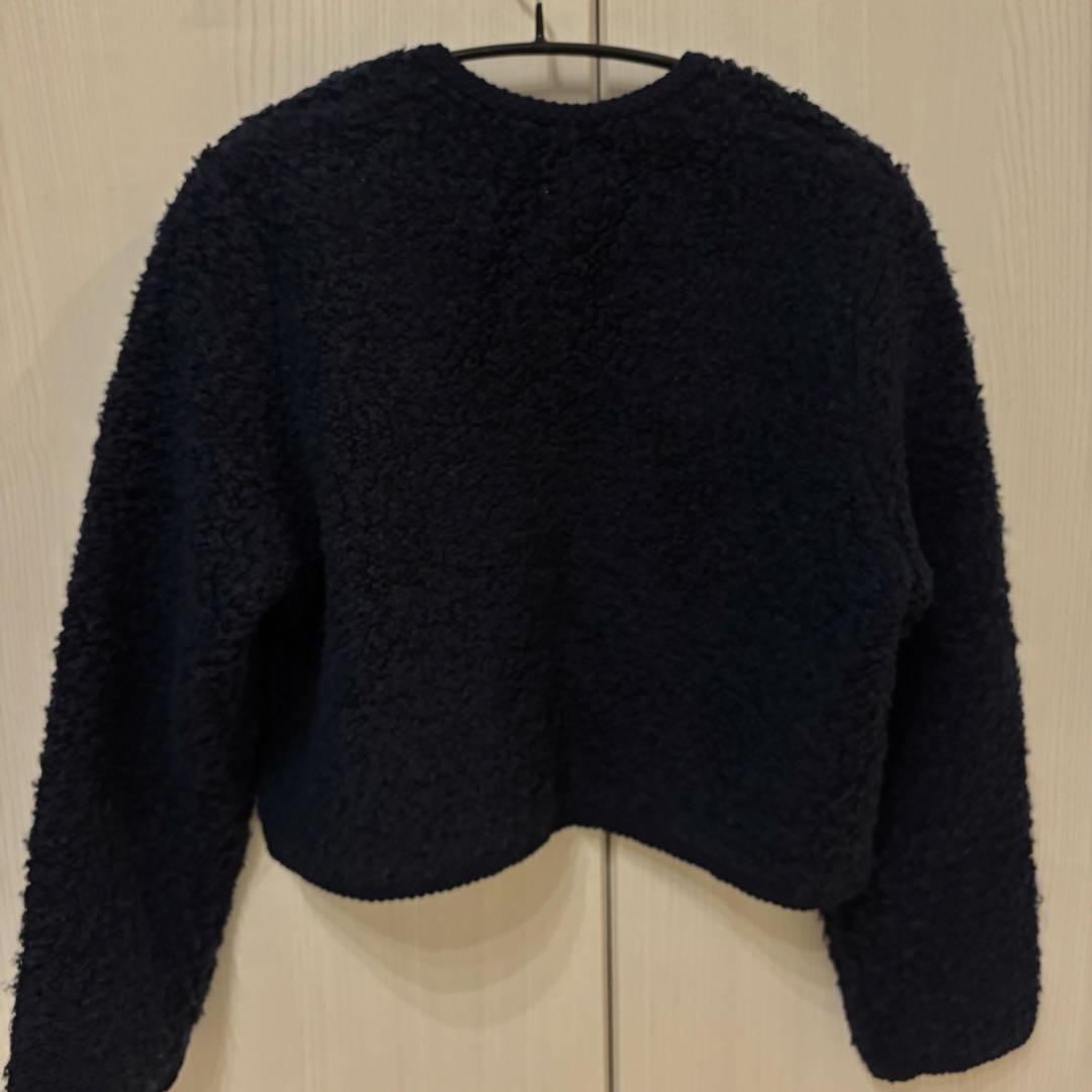 ムートン クルーネックカーディガン