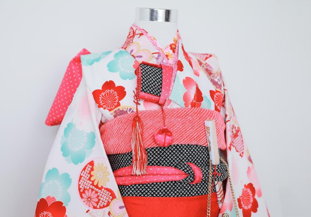 七五三　7歳　乙葉　着物　セット　女の子 *b28
