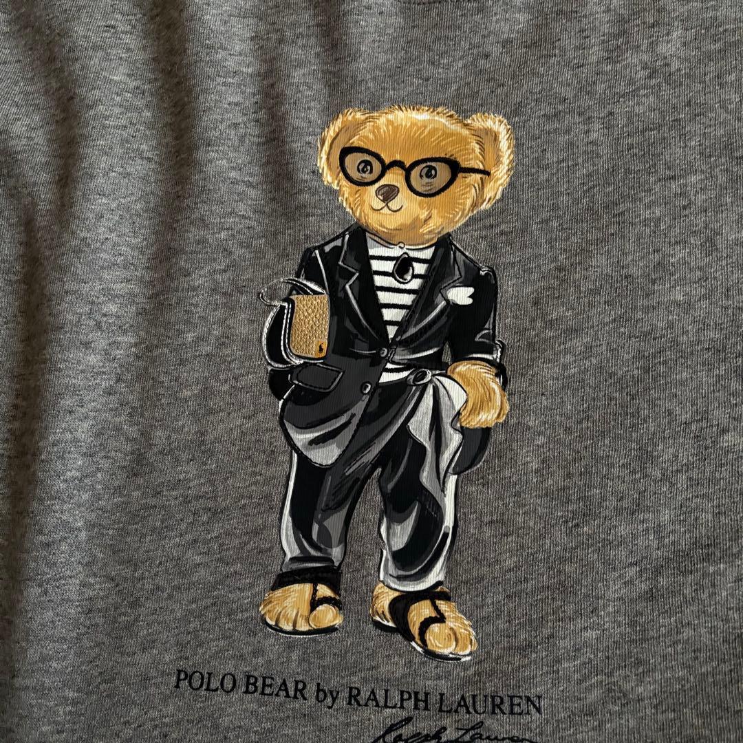 現行 ラルフローレン ポロベア フリースクルーネック 裏起毛 トレーナー M