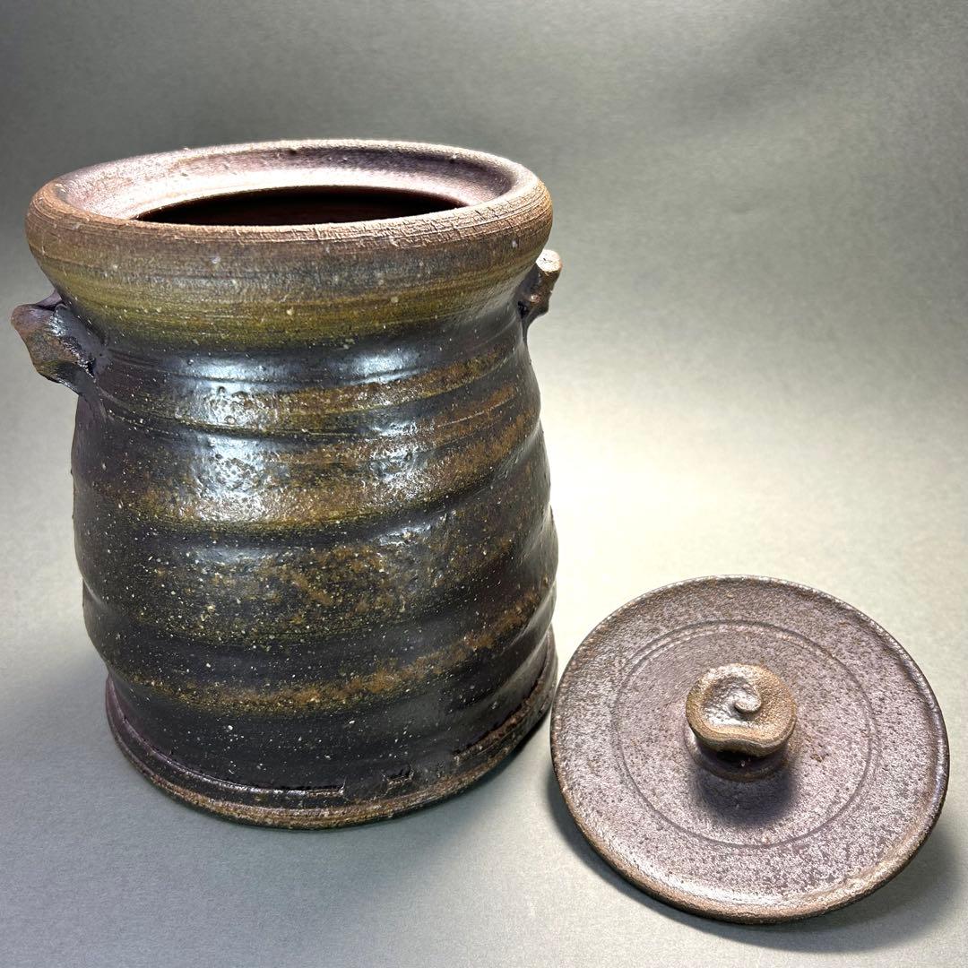 水指　『柴岡秀泉　備前焼』　お茶道具　茶道　共箱　工芸品