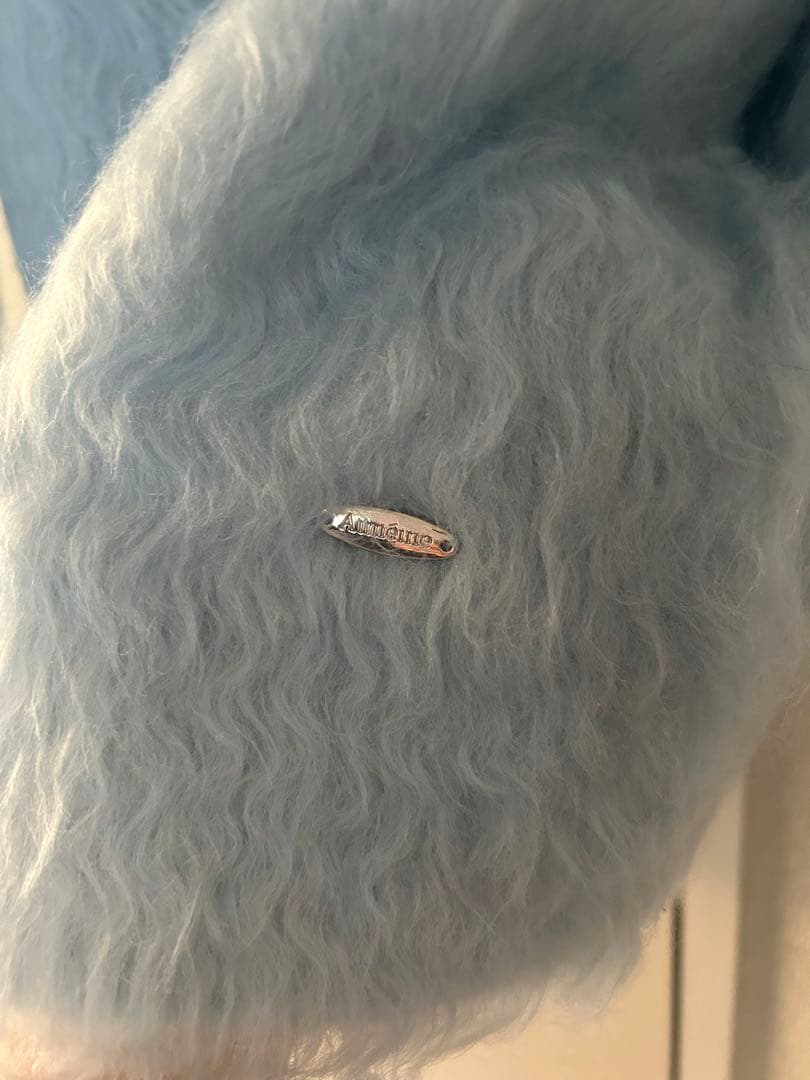 Aimeine シャギーモヘアカーディガン　ブルー