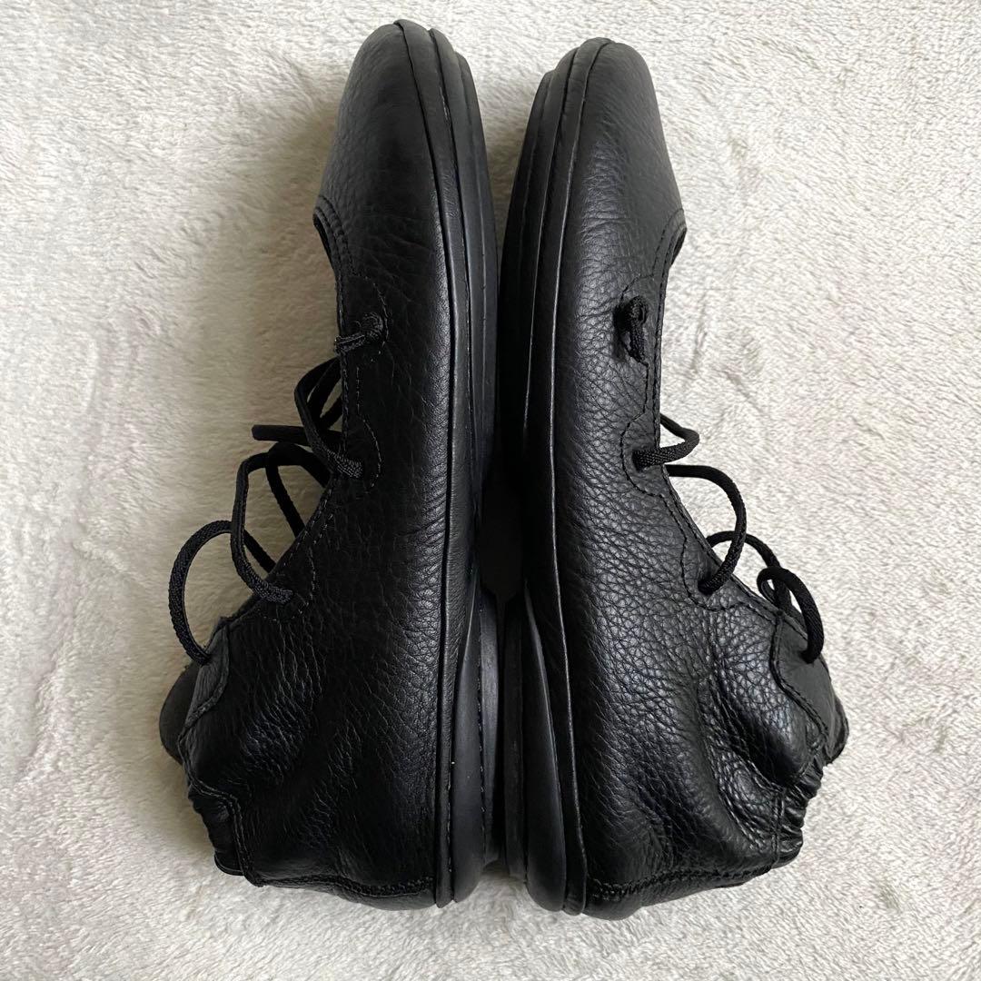 【美品✨】Camper ライトニナ　レースアップバレエシューズ　24cm レザー