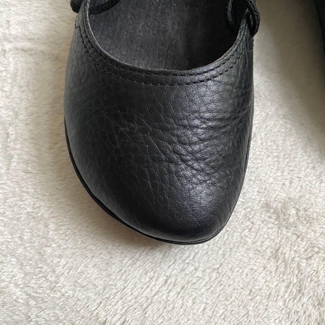 【美品✨】Camper ライトニナ　レースアップバレエシューズ　24cm レザー