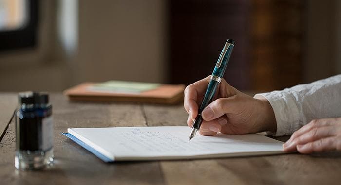 パイロット カスタムヘリテイジSE 万年筆 マーブルブルー F(細字) インク付