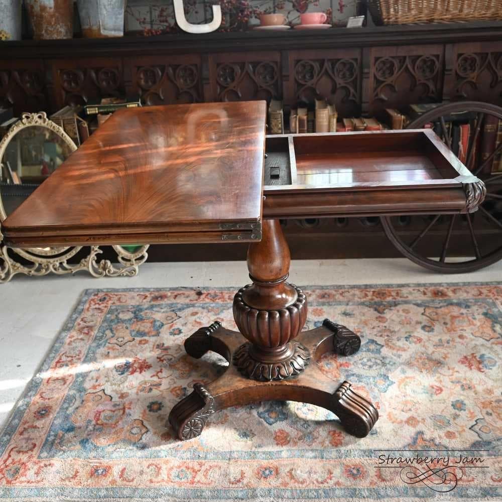 L3705-220 英国アンティーク ゲームテーブル ダイニングテーブル