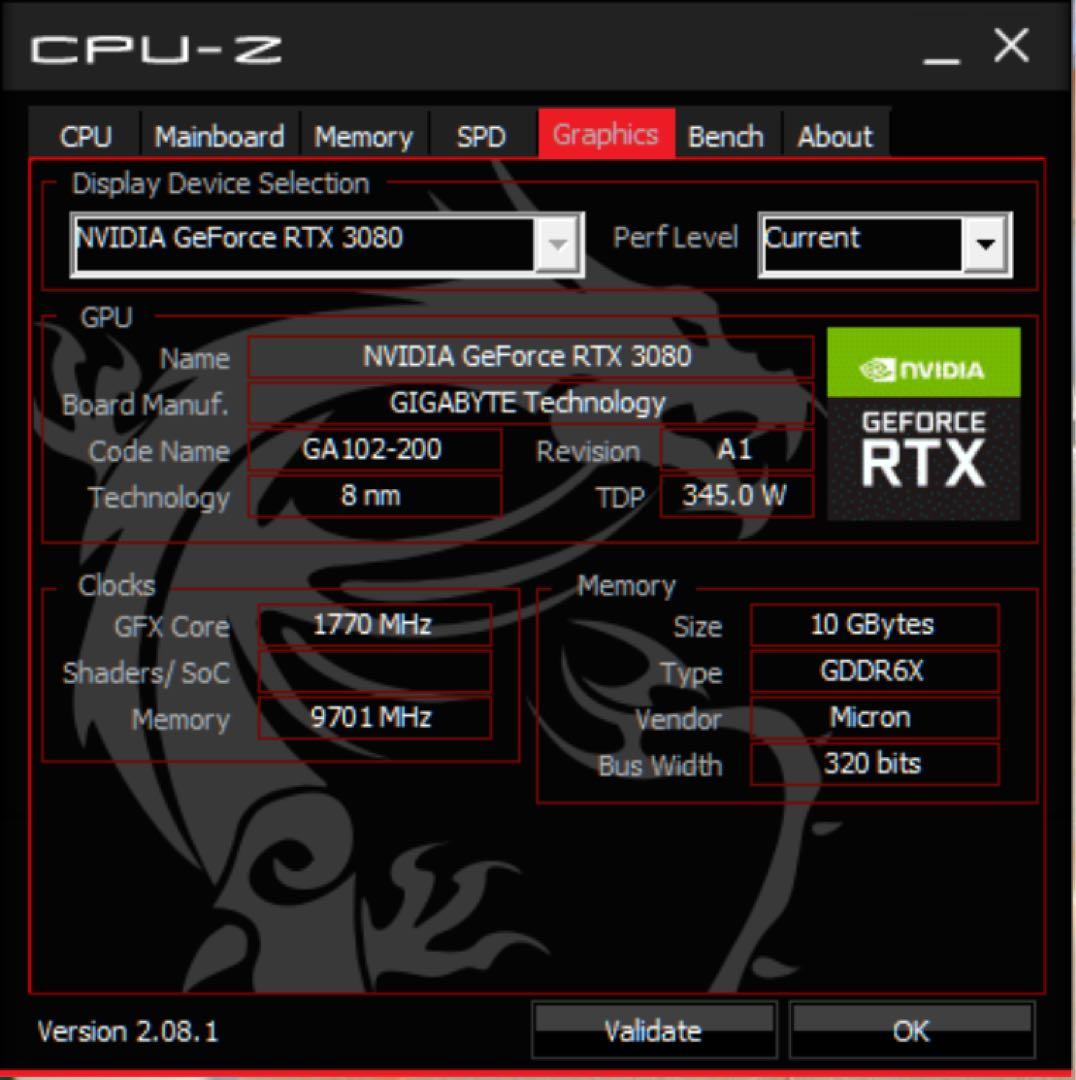最終値下げ GeForce RTX 3080 GAMING OC 10G