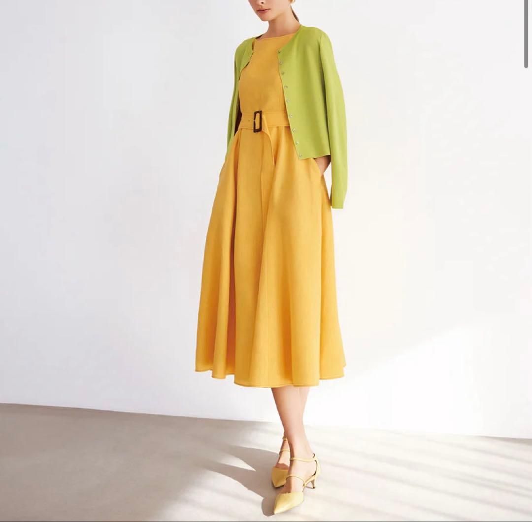 美品　FOXEY EVERYDAY CARDIGAN　アンティークミモザ　38