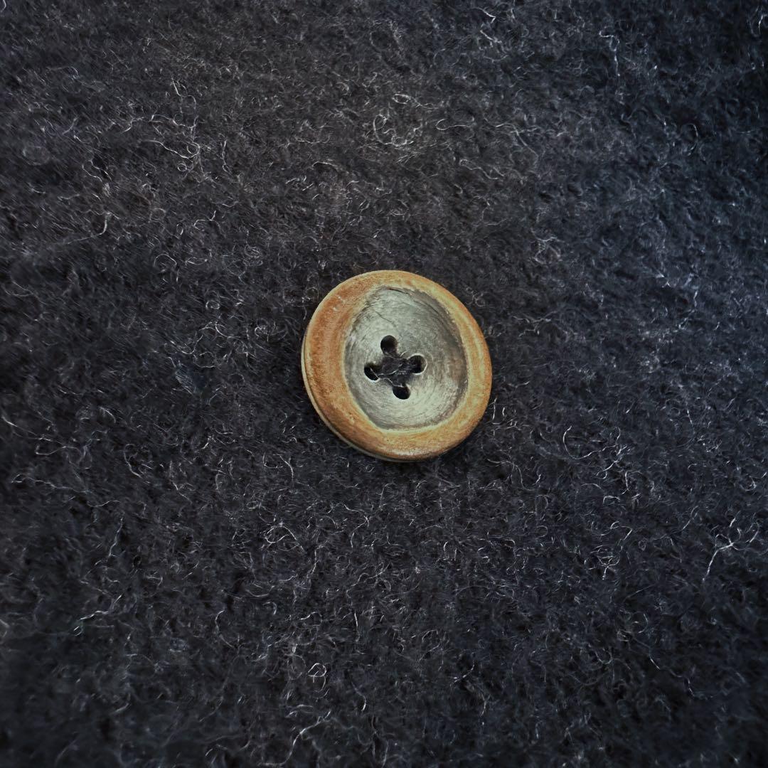 【異素材mix／コットンボア× 縮絨ウールニット】45rpm／ベルテッドコート