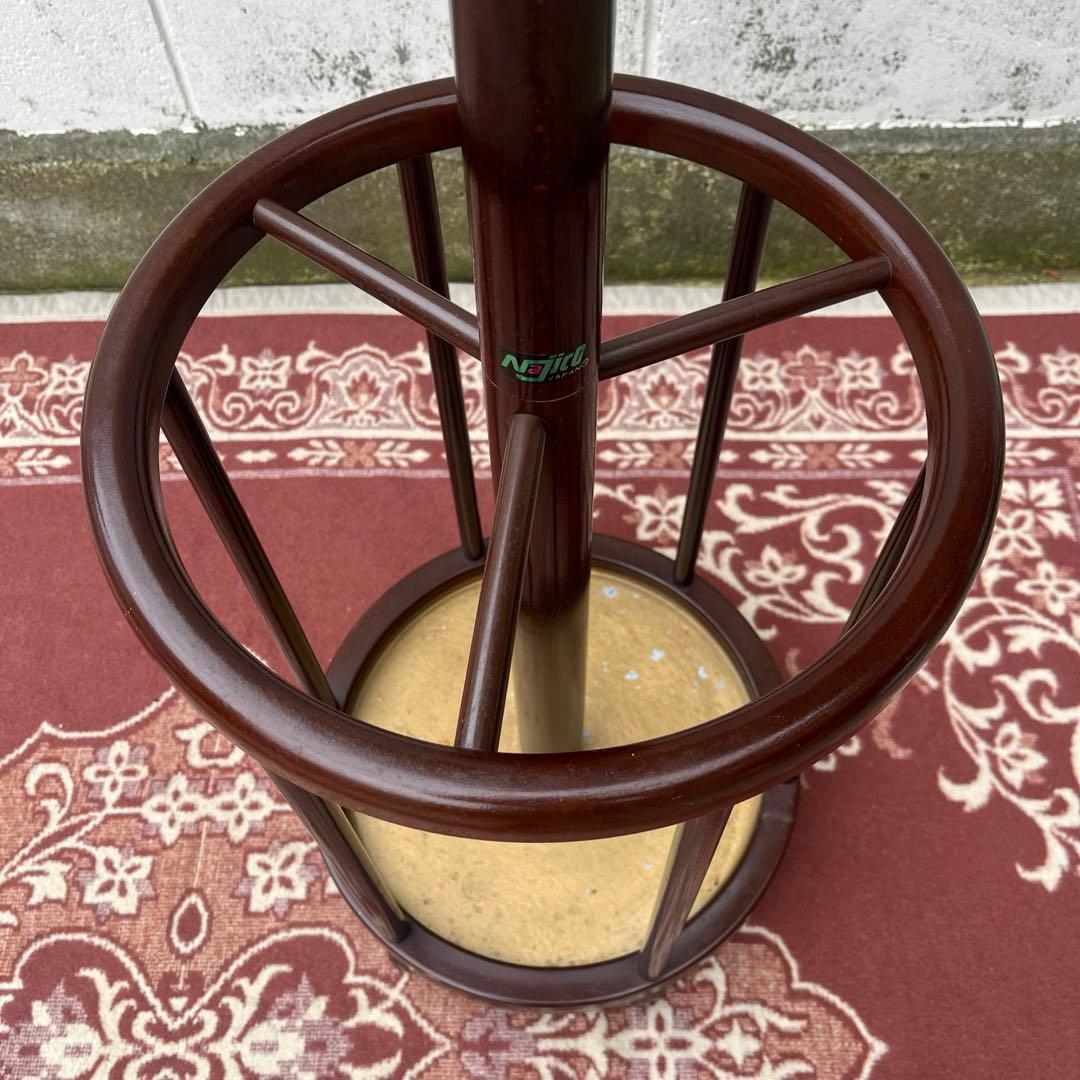 当時物 古家具◾️Najico ナジコ 木製ポールハンガー コートハンガー 傘立て