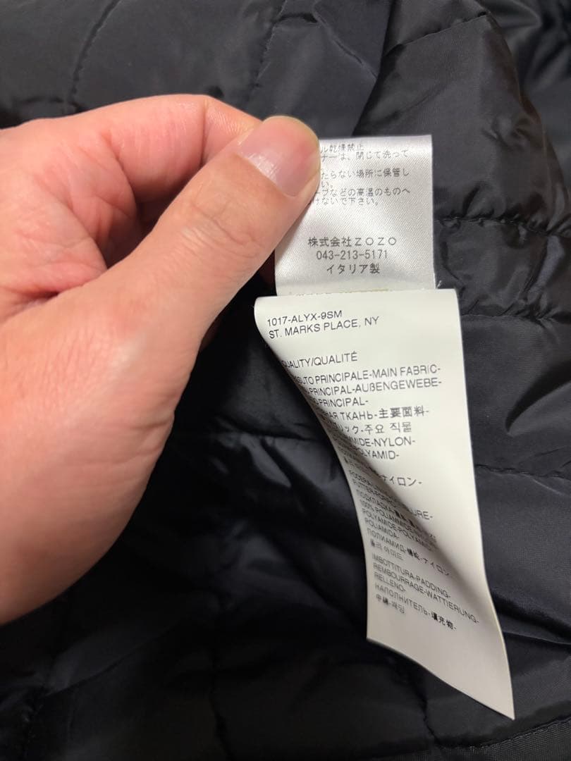 K*D様 alyx 中綿ナイロンジャケット　L 国内正規品
