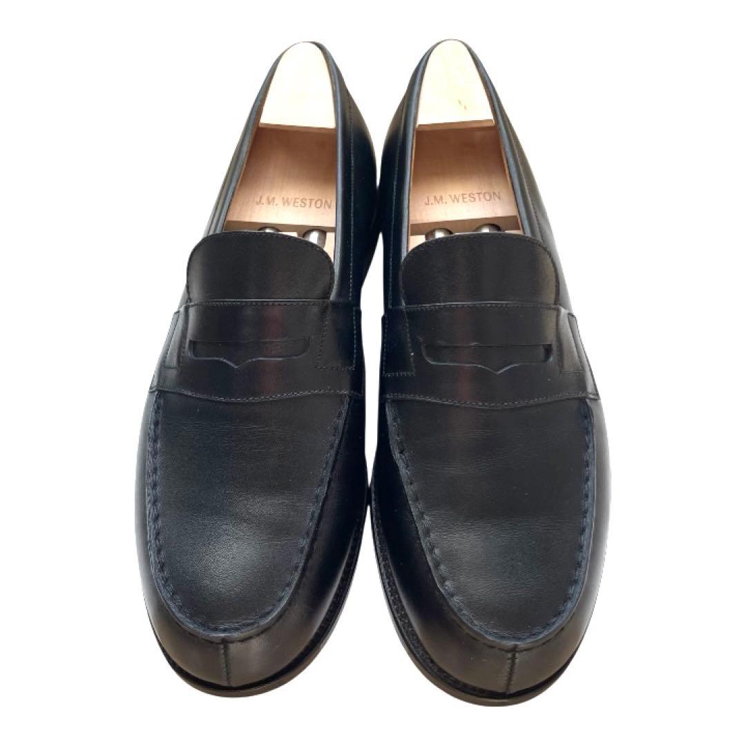 美品 JM WESTON 180 ローファー 6C 純正シューツリー付 ブラック