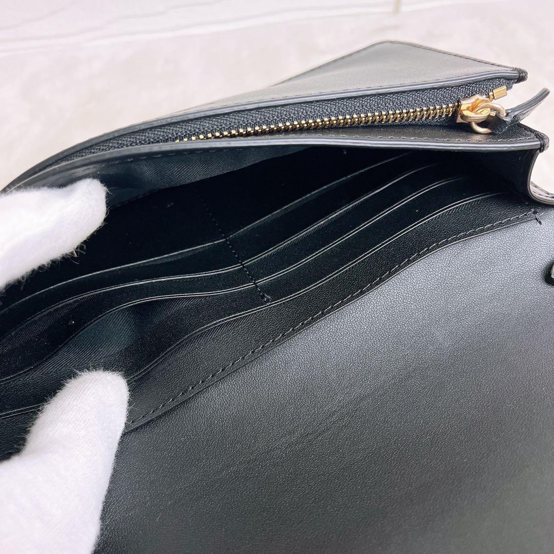 極美品☆COACHコーチ 2way お財布ショルダーバッグ ブラウン レザー