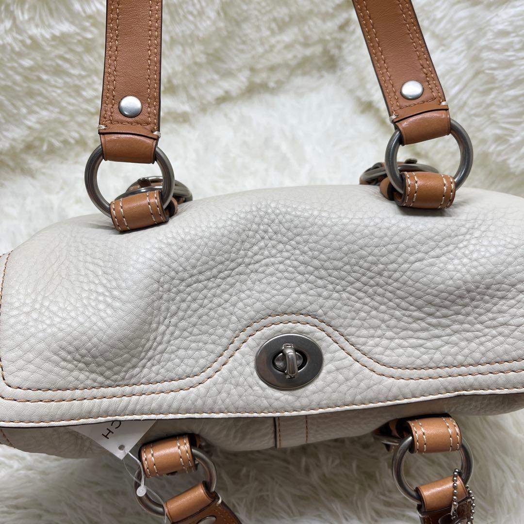 ＣＯＡＣＨ コーチ レザー　ハンドバッグ　D0882-F12334 ホワイト系