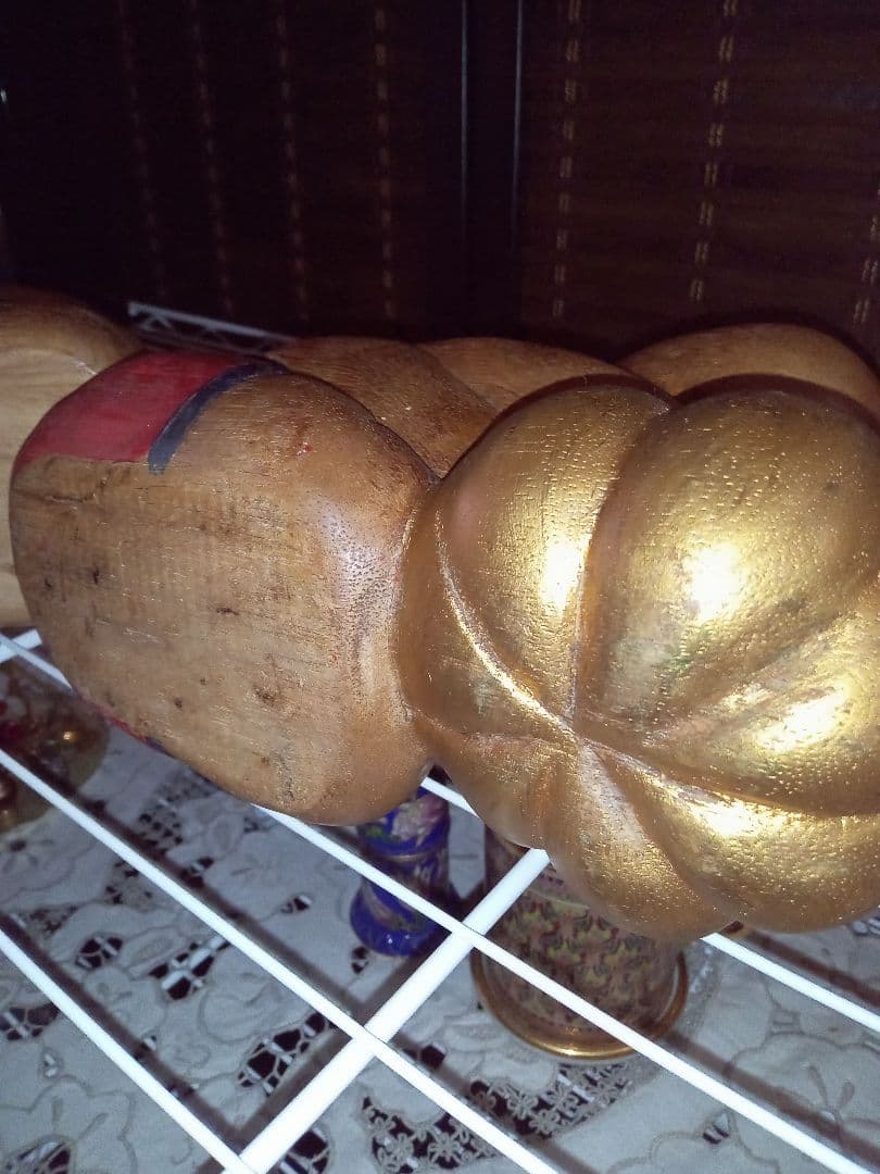 ヴィンテージ　タイThailand手彫り木人形　2体セット売り