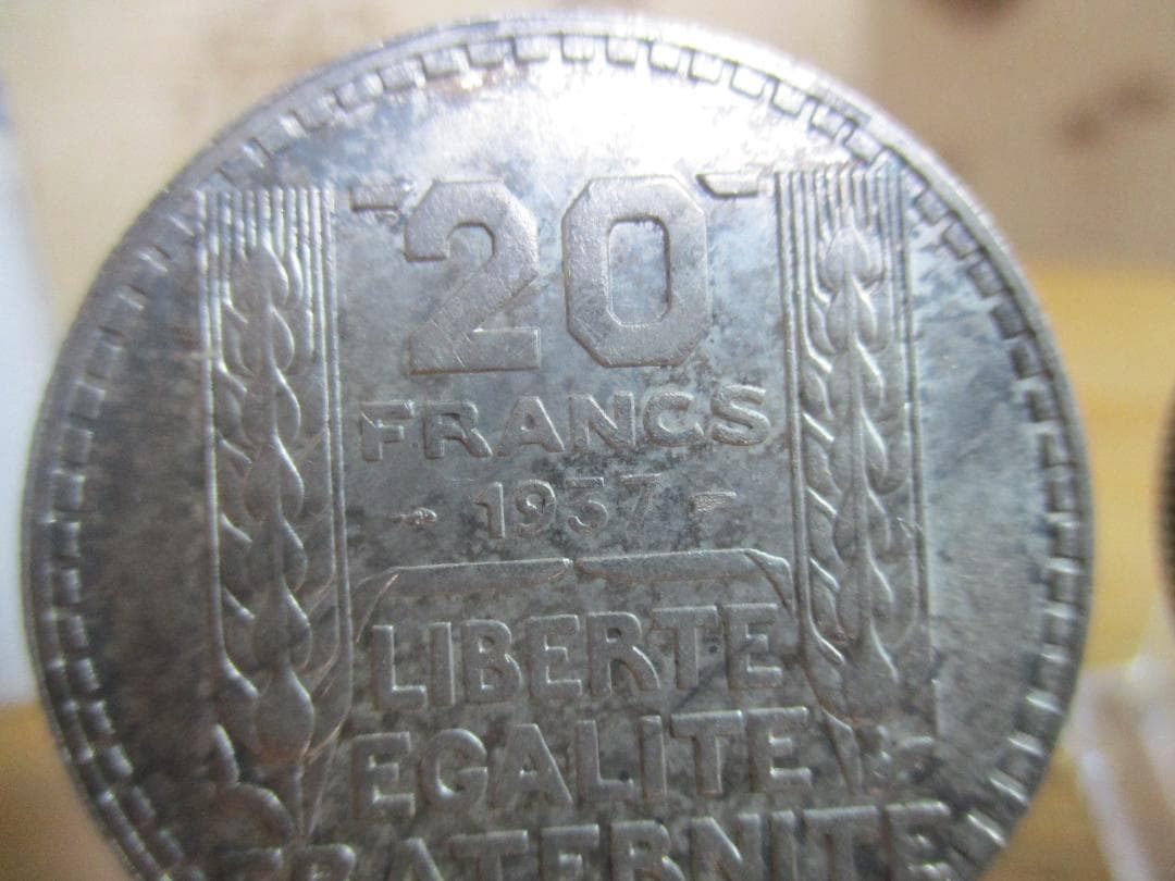 1934 1937　フランス　10フラン　20フラン　銀貨