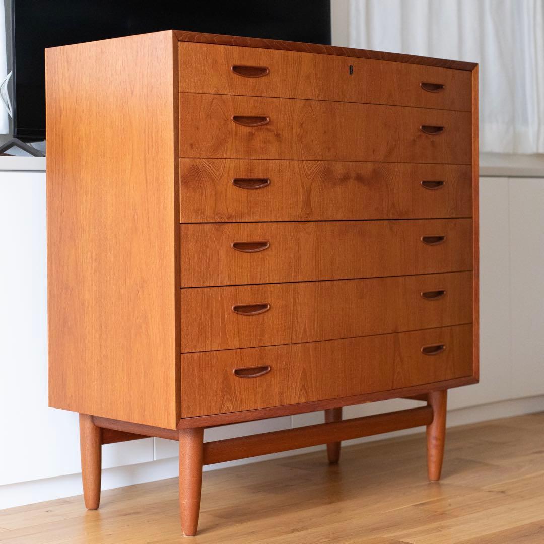木製ミッドセンチュリー　6段　チェスト　タンス