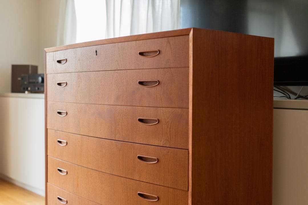 木製ミッドセンチュリー　6段　チェスト　タンス