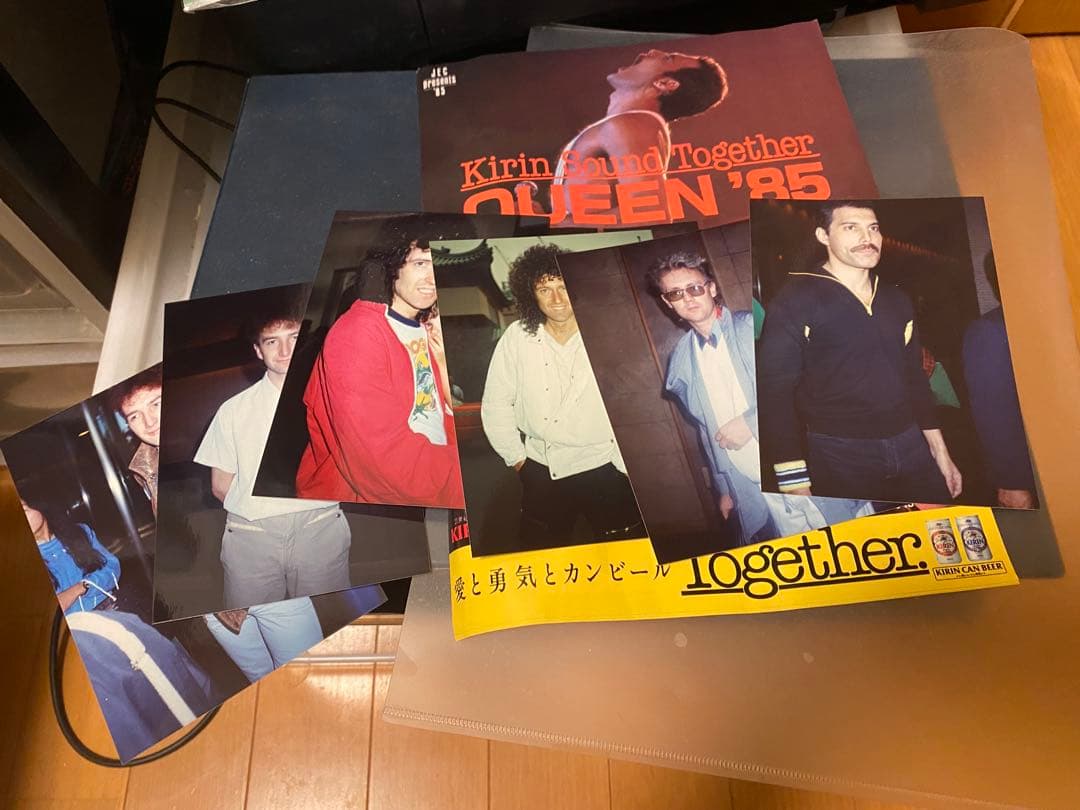 超貴重 Queen（本物サイン）1985年日本武道館来日時のサインと写真パネル！