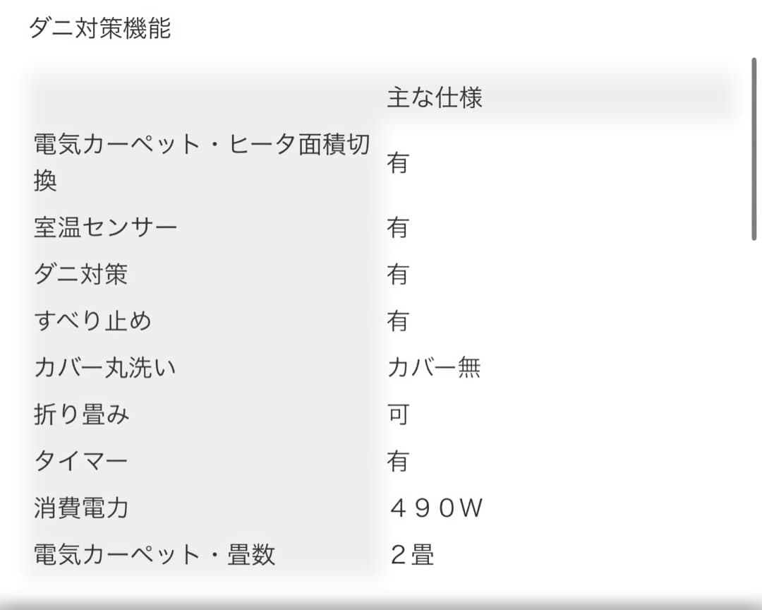 新品未開封　パナソニック　ホットカーペット