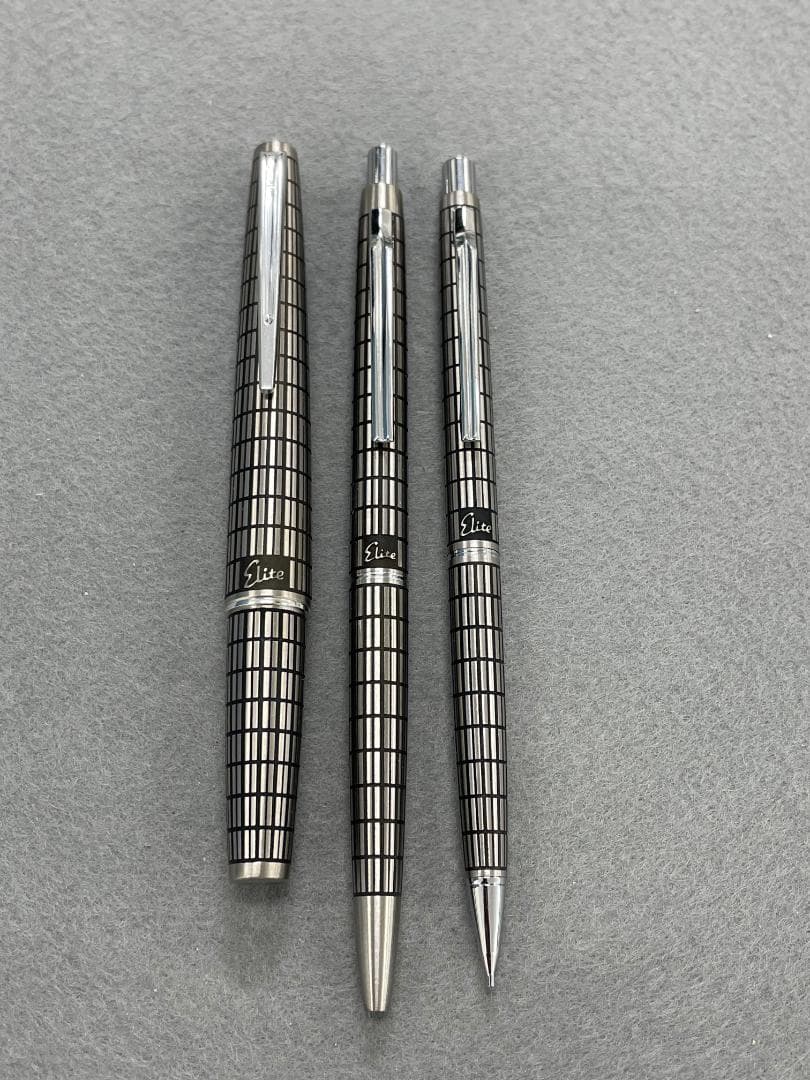 【未使用】PILOT Elite 総格子柄　万年筆　シャーペン ボールペン
