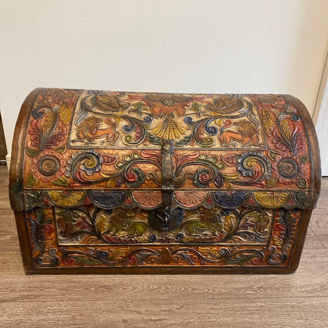宝箱 アンティーク 収納 物入れ 西洋 箪笥