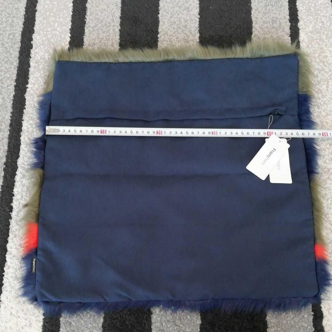 フランフラン　フェイクファー　ファー　クッションカバー　マルチカラー　ミックス