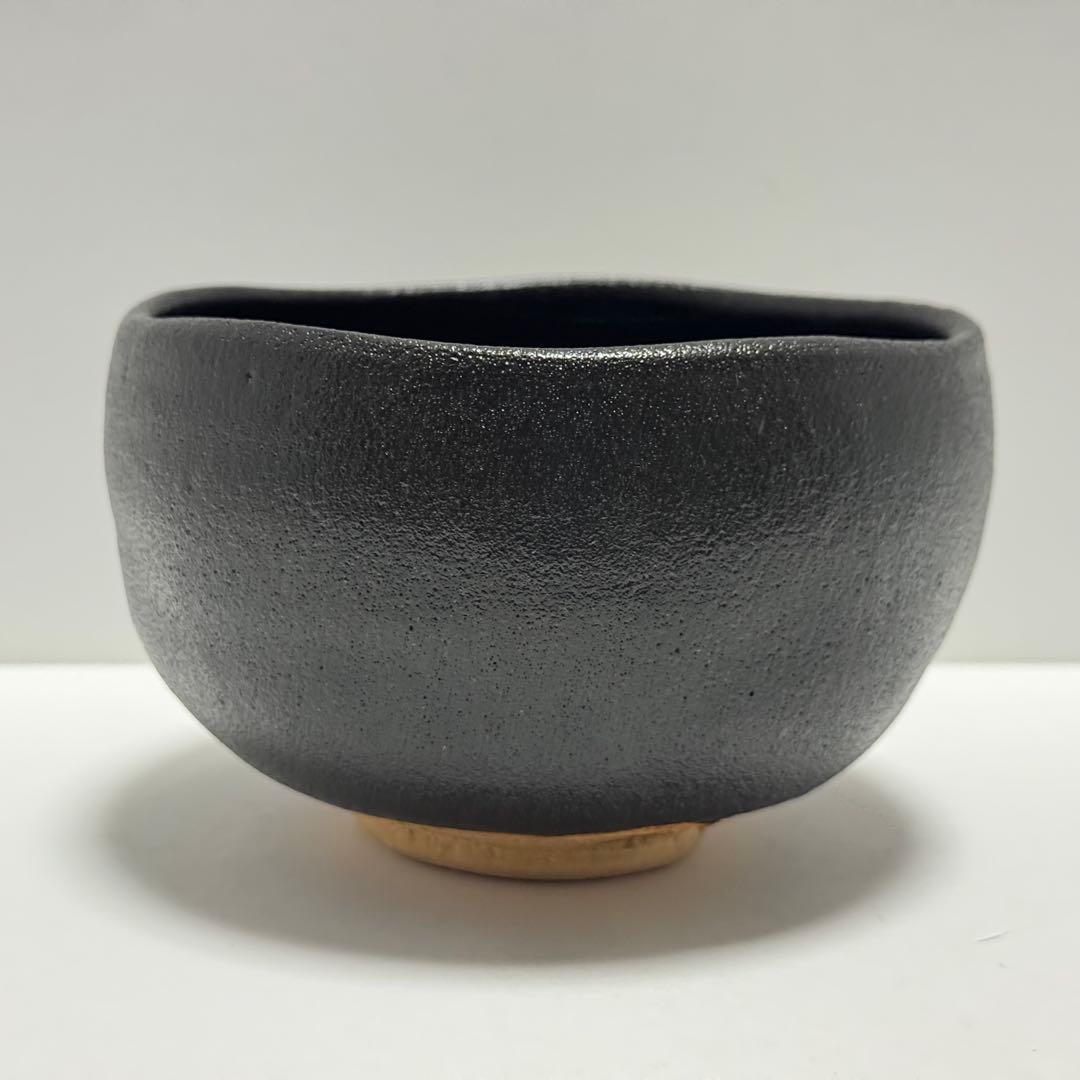 茶道具 紀州焼 那智黒 かたつむり絵 茶碗 初代 寒川栖豊 茶道