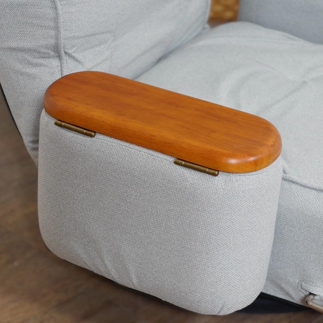 送料無料【新品】３６０°回転 リクライニング肘付き　回転座椅子