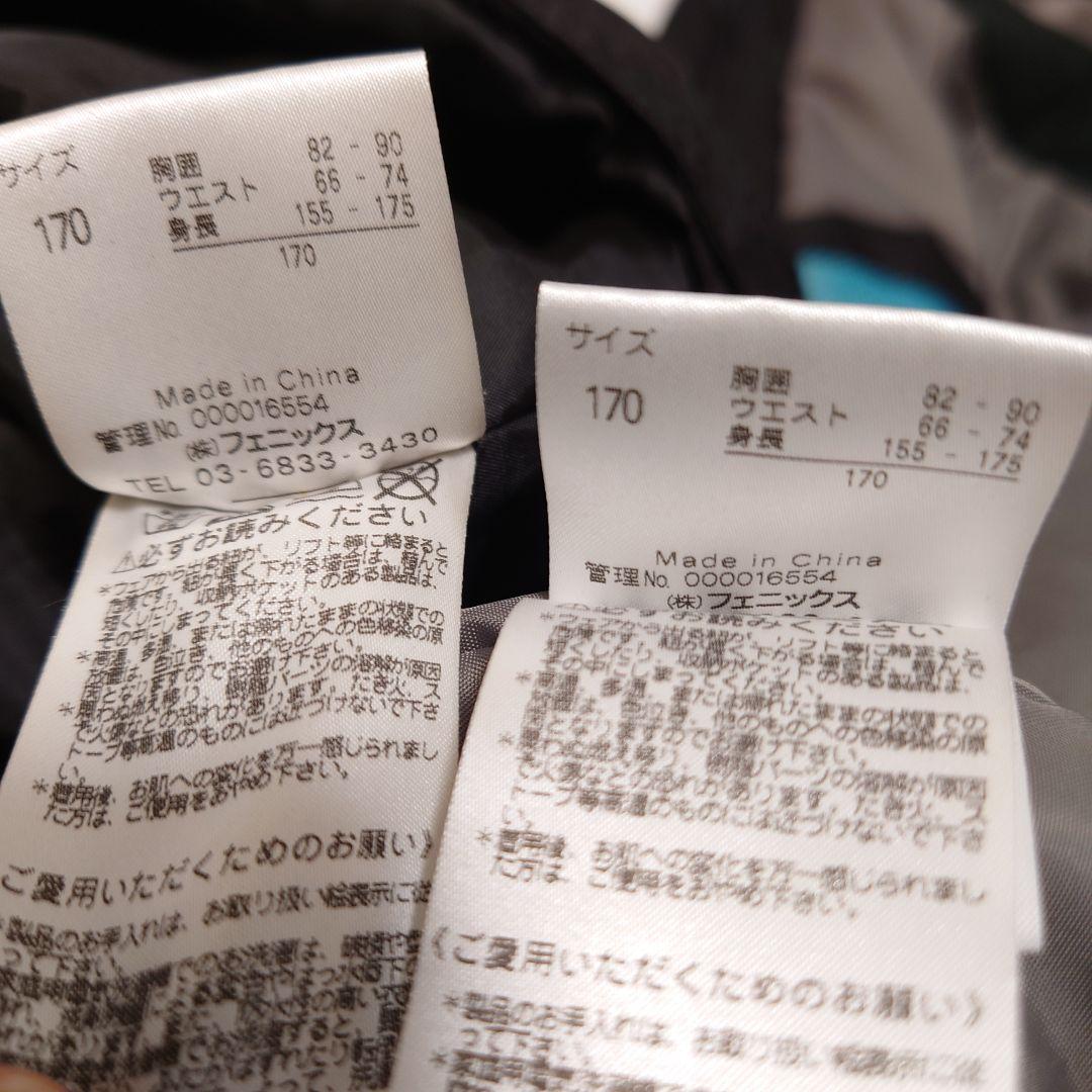 phenix フェニックス スキーウェア スノボ 上下 170 黒白チェック