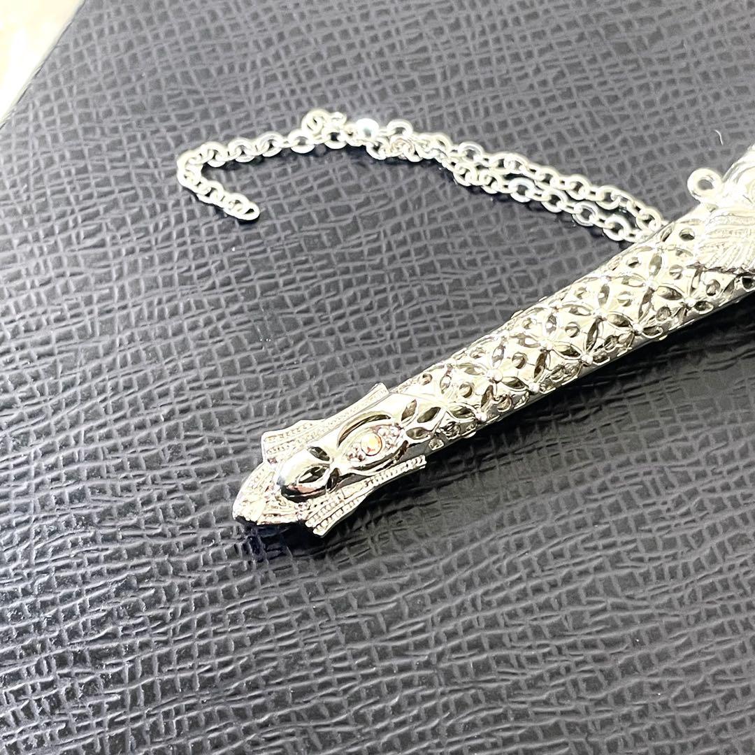 ギャラリーM ヴェニスの商人　ボールペン　剣形　シルバー　ラインストーン