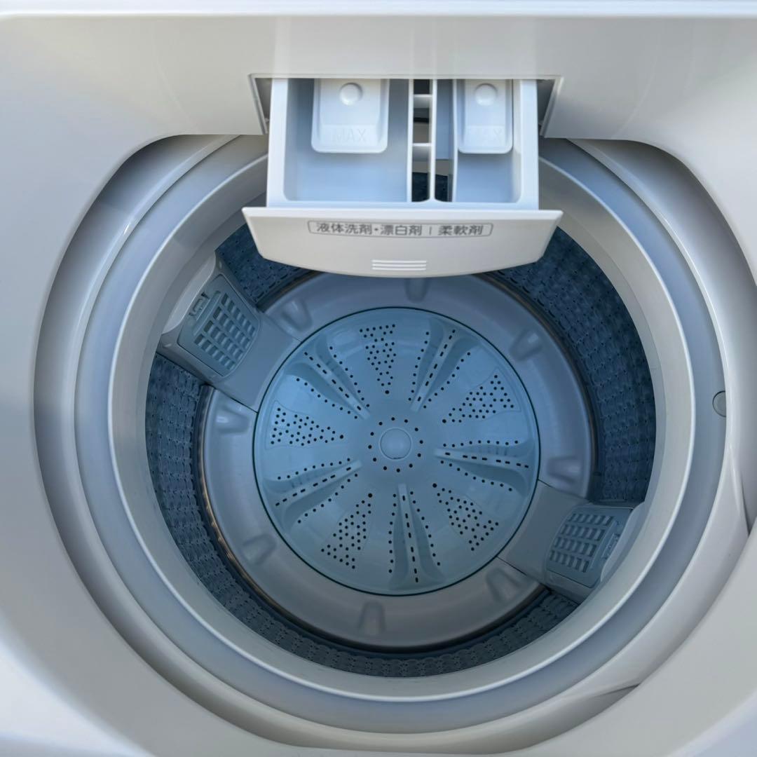 06★2025年製★ほぼ新品★アクア　洗濯機　7KG ガラス扉　一人暮らし