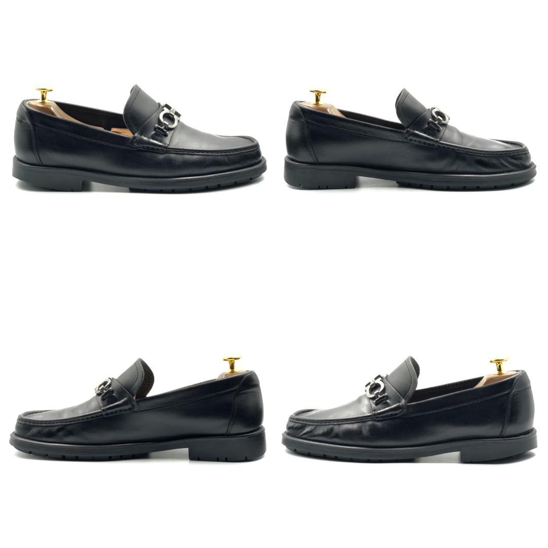 SALVATORE FERRAGAMO 8EEE ローファー ガンチーニ 黒