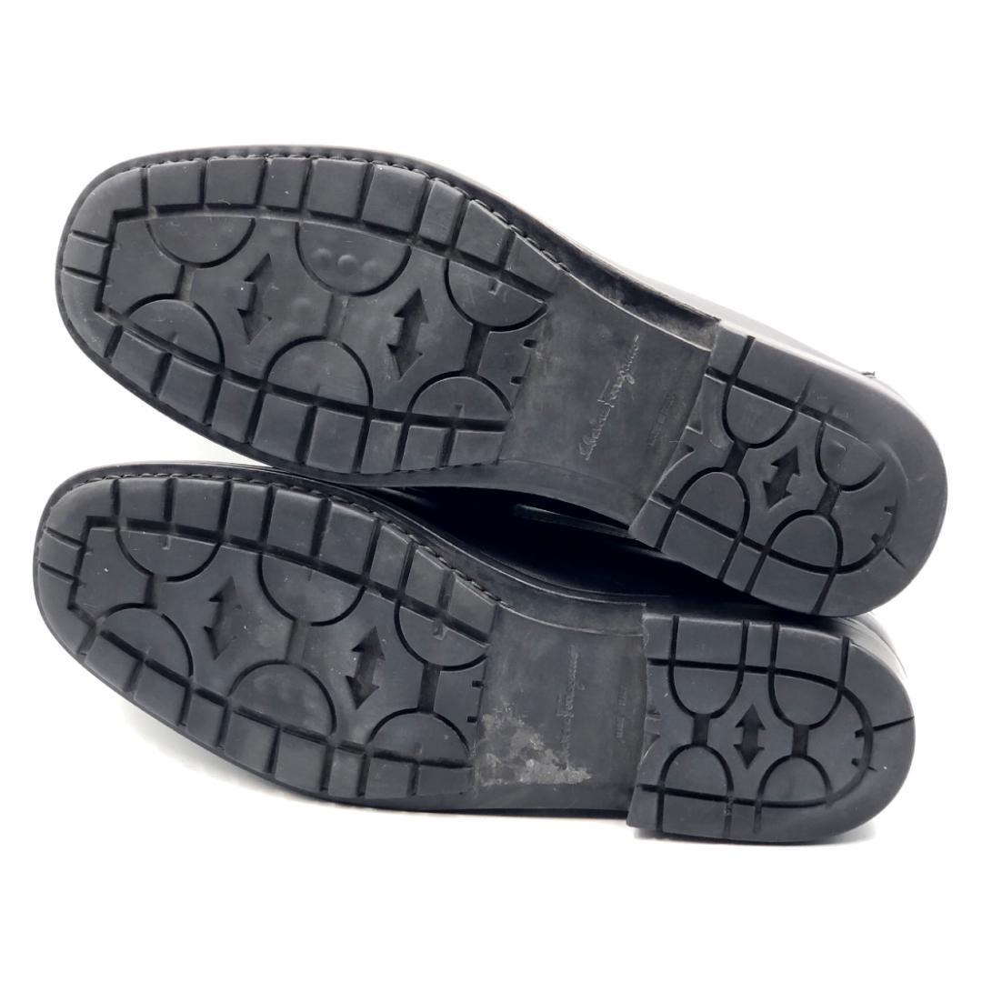 SALVATORE FERRAGAMO 8EEE ローファー ガンチーニ 黒