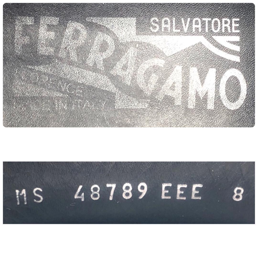 SALVATORE FERRAGAMO 8EEE ローファー ガンチーニ 黒
