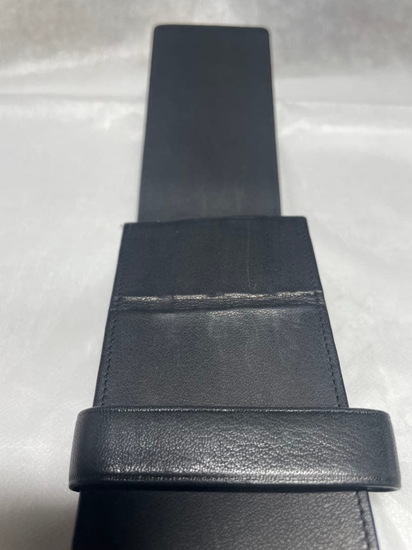 モンブラン　MONTBLANC ペンケース レザー　ブラック　3本差し