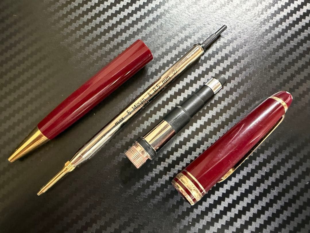 美品 モンブラン マイスターシュテュック 165 ボルドー ペンシル 0.5mm