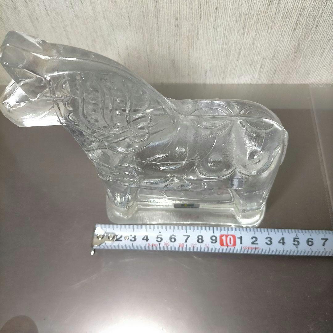 ひなすけ スウェーデン製 クリアガラス馬のオブジェ