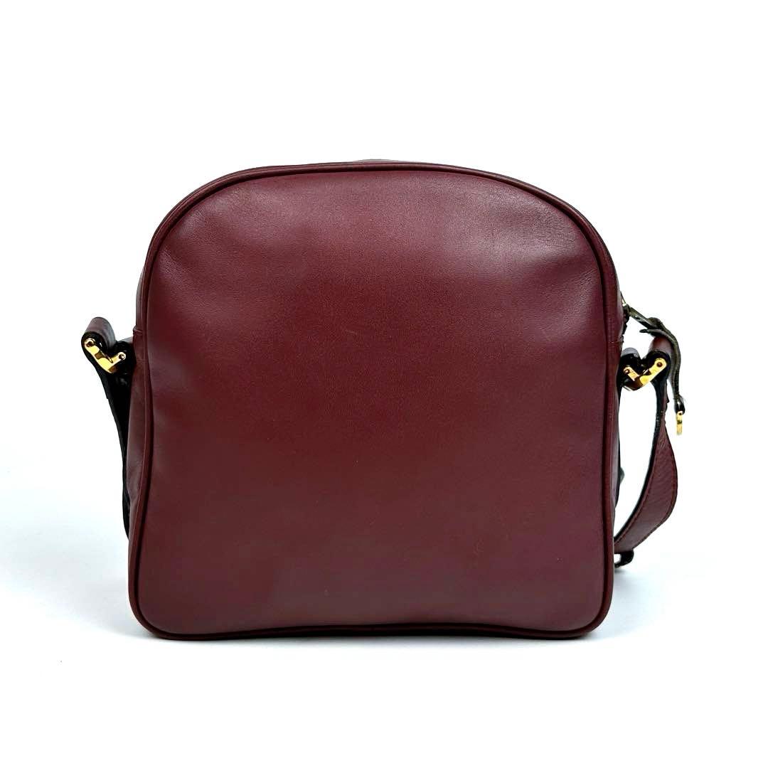 美品 カルティエ マストライン ショルダーバッグ ゴールド金具 裏地総柄 レザー