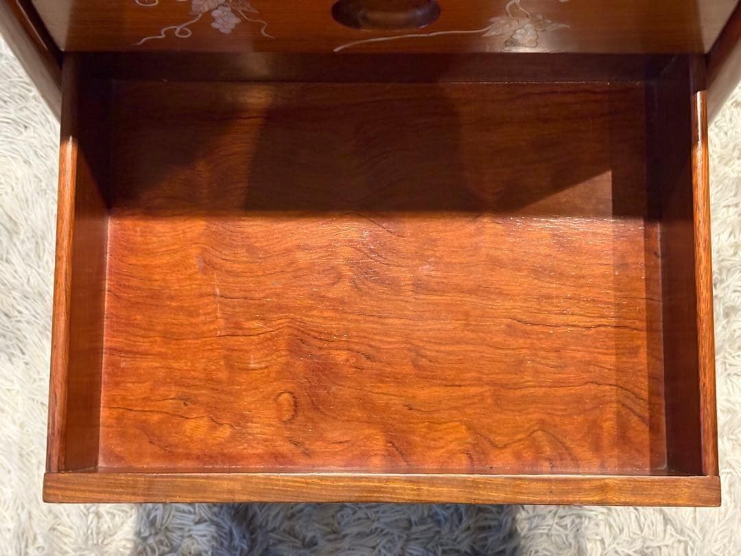 希少　唐木　5段チェスト　螺鈿細工　螺鈿家具　アンティーク 骨董　花梨　GZ